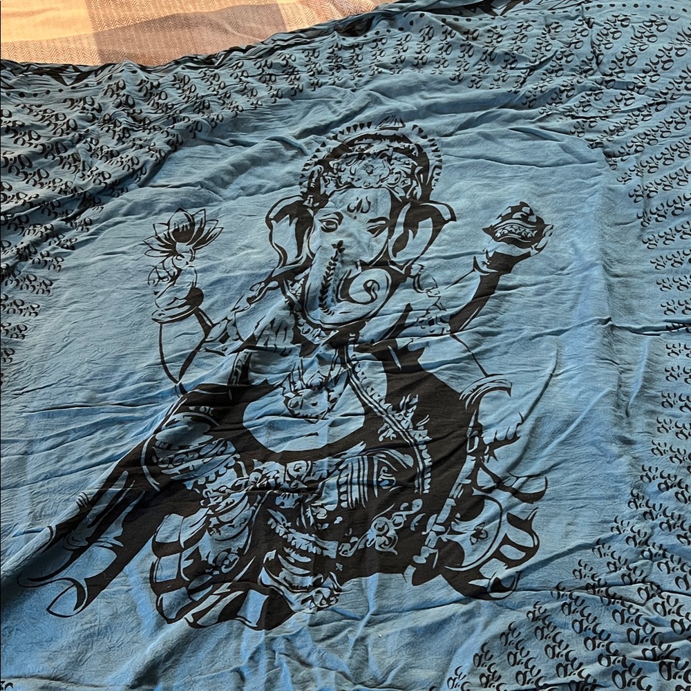 Blue Elephant Tapestry